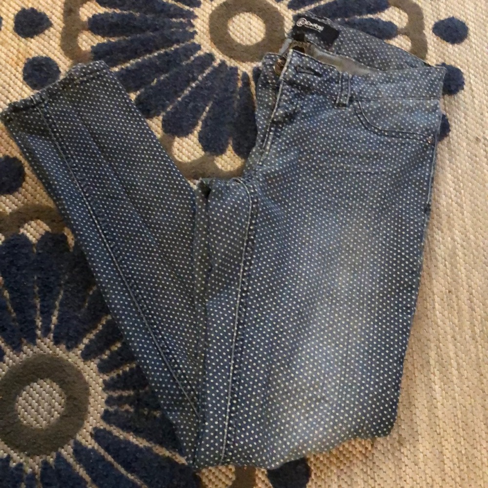 Polka dot Denim Jeans